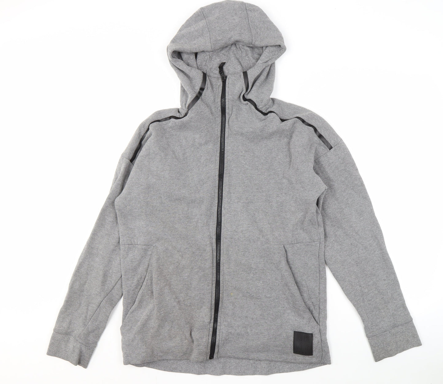 Mens UK Size S DKNY Grey Full Zip Hoodie