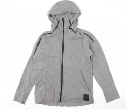 Mens UK Size S DKNY Grey Full Zip Hoodie