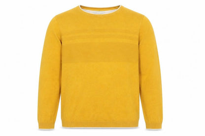 Mens UK Size L Racing Green Yellow Pullover Jumper