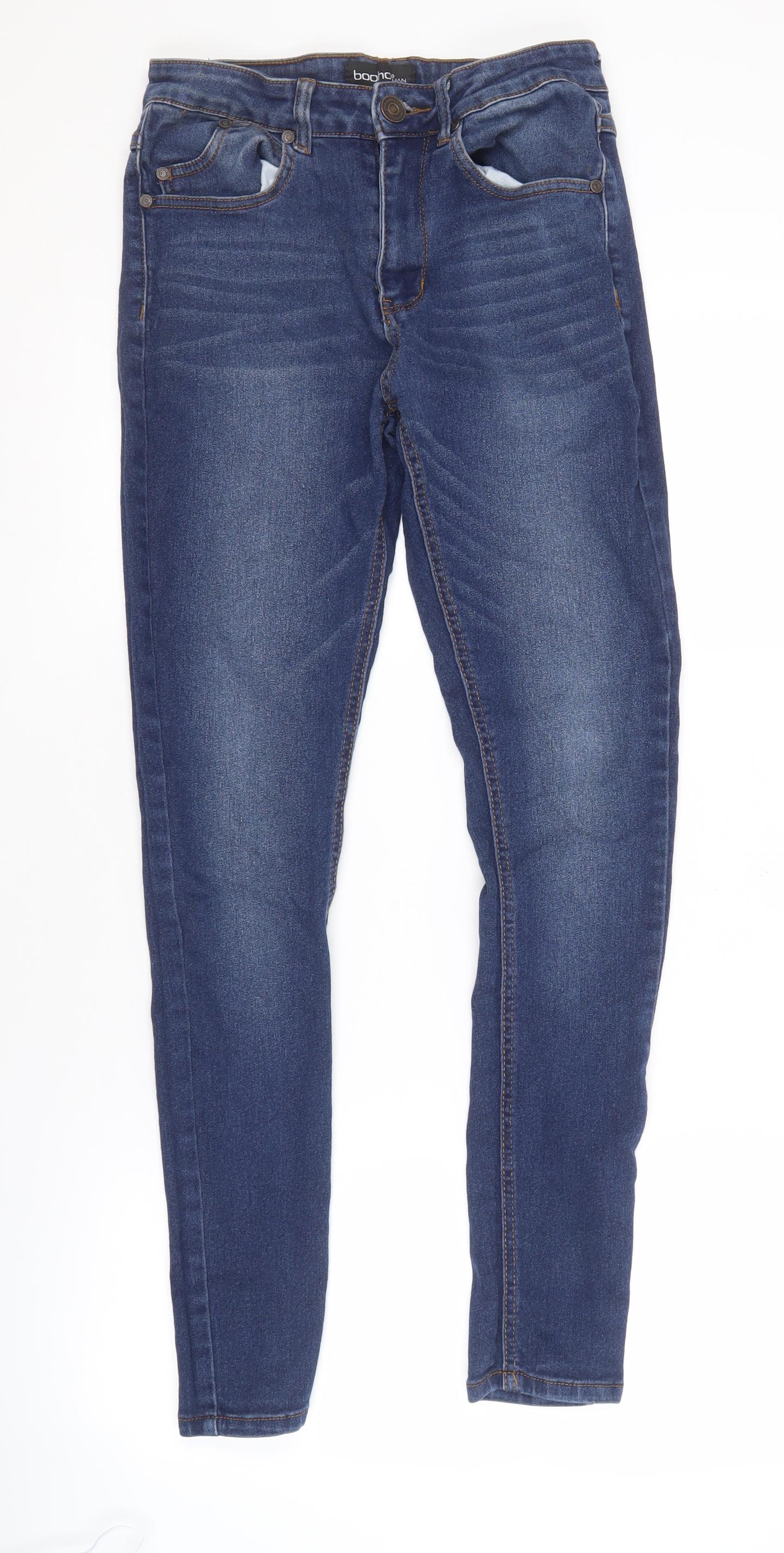 Boohoo Man Men's Slim Fit Blue Skinny Jeans 30