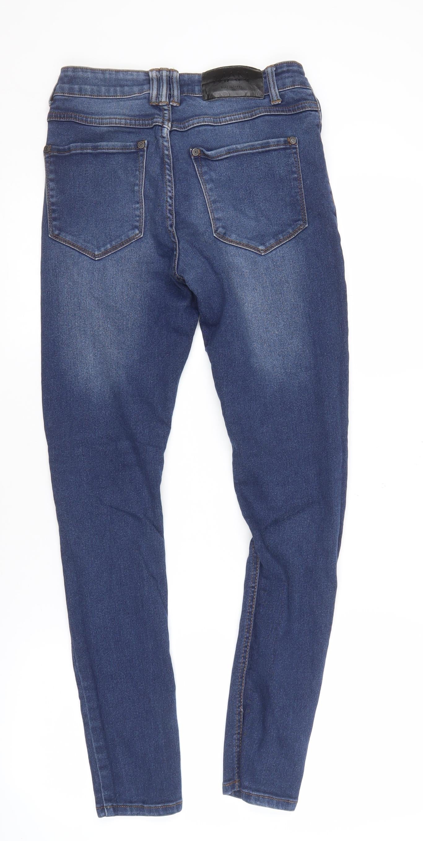 Boohoo Man Men's Slim Fit Blue Skinny Jeans 30