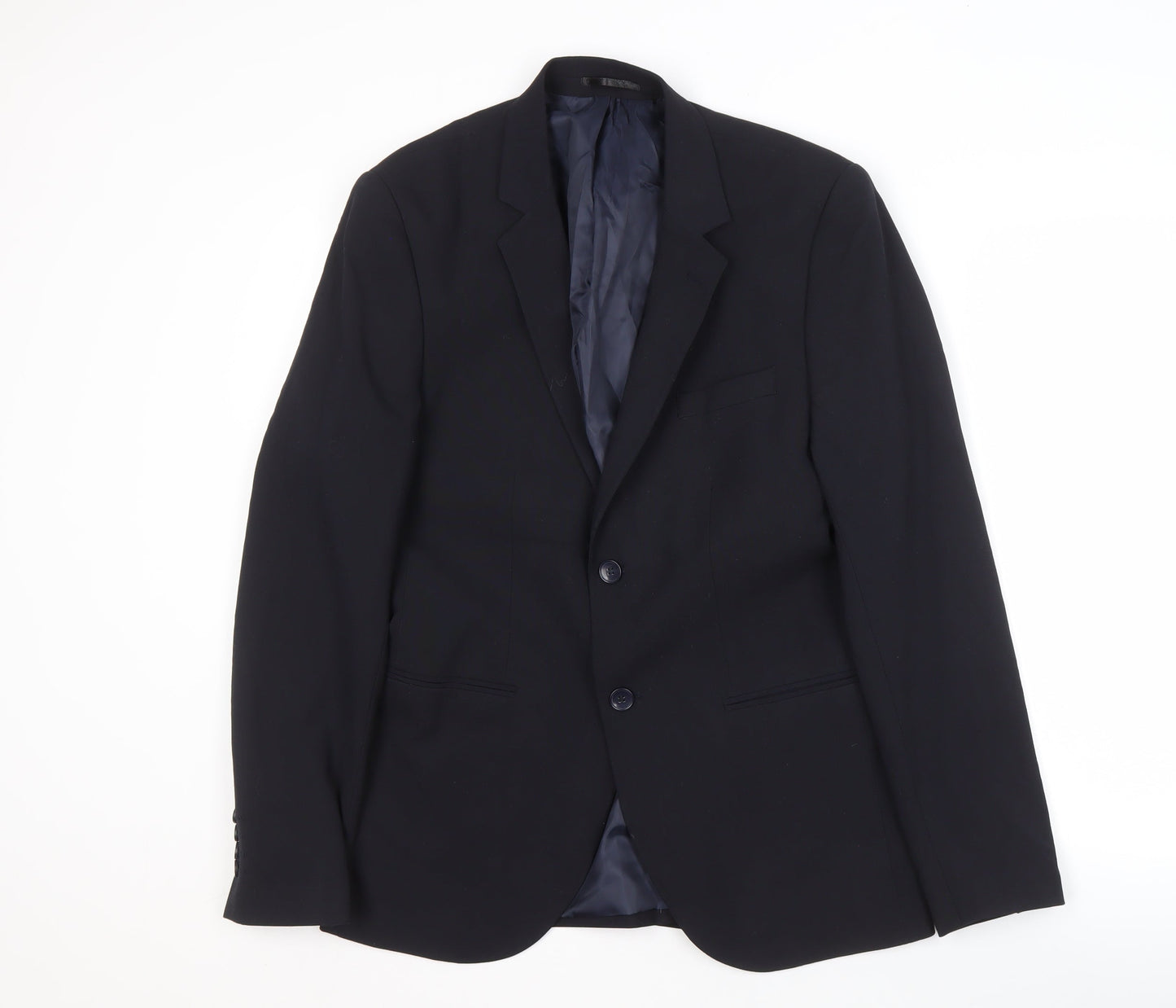 Mens UK Size 38 boohooMAN Regular Blue Suit Jacket