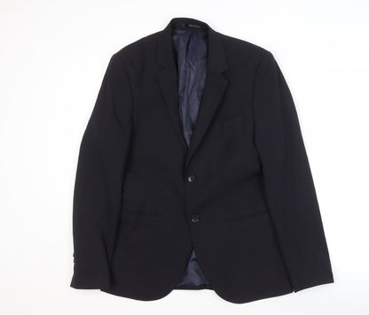 Mens UK Size 38 boohooMAN Regular Blue Suit Jacket
