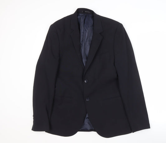 Mens UK Size 38 boohooMAN Regular Blue Suit Jacket