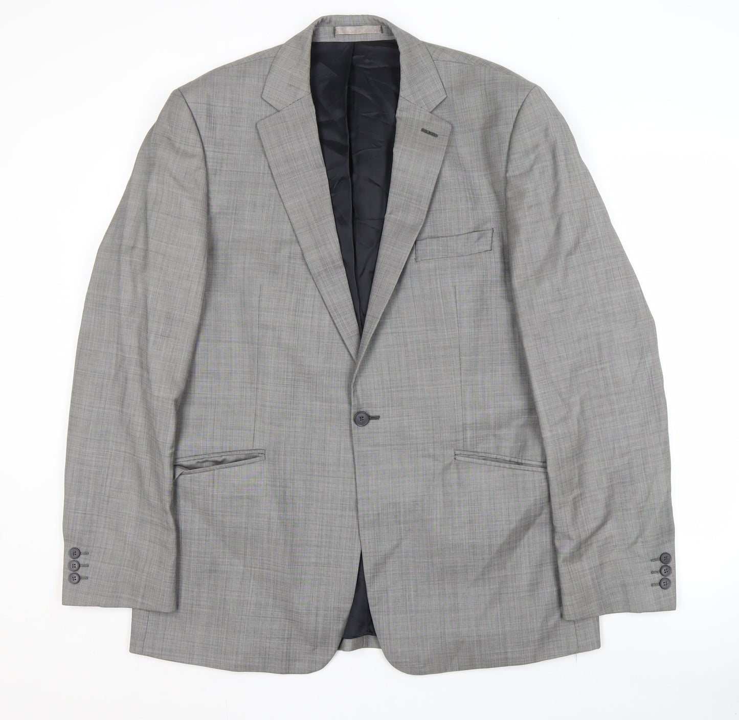 Mens UK Size 44 Jeff Banks Regular Grey Suit Jacket