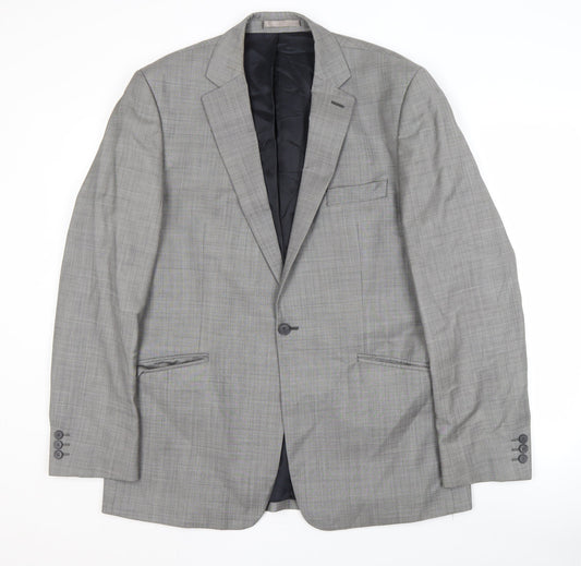 Mens UK Size 44 Jeff Banks Regular Grey Suit Jacket