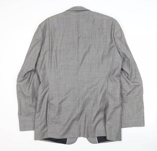 Mens UK Size 44 Jeff Banks Regular Grey Suit Jacket