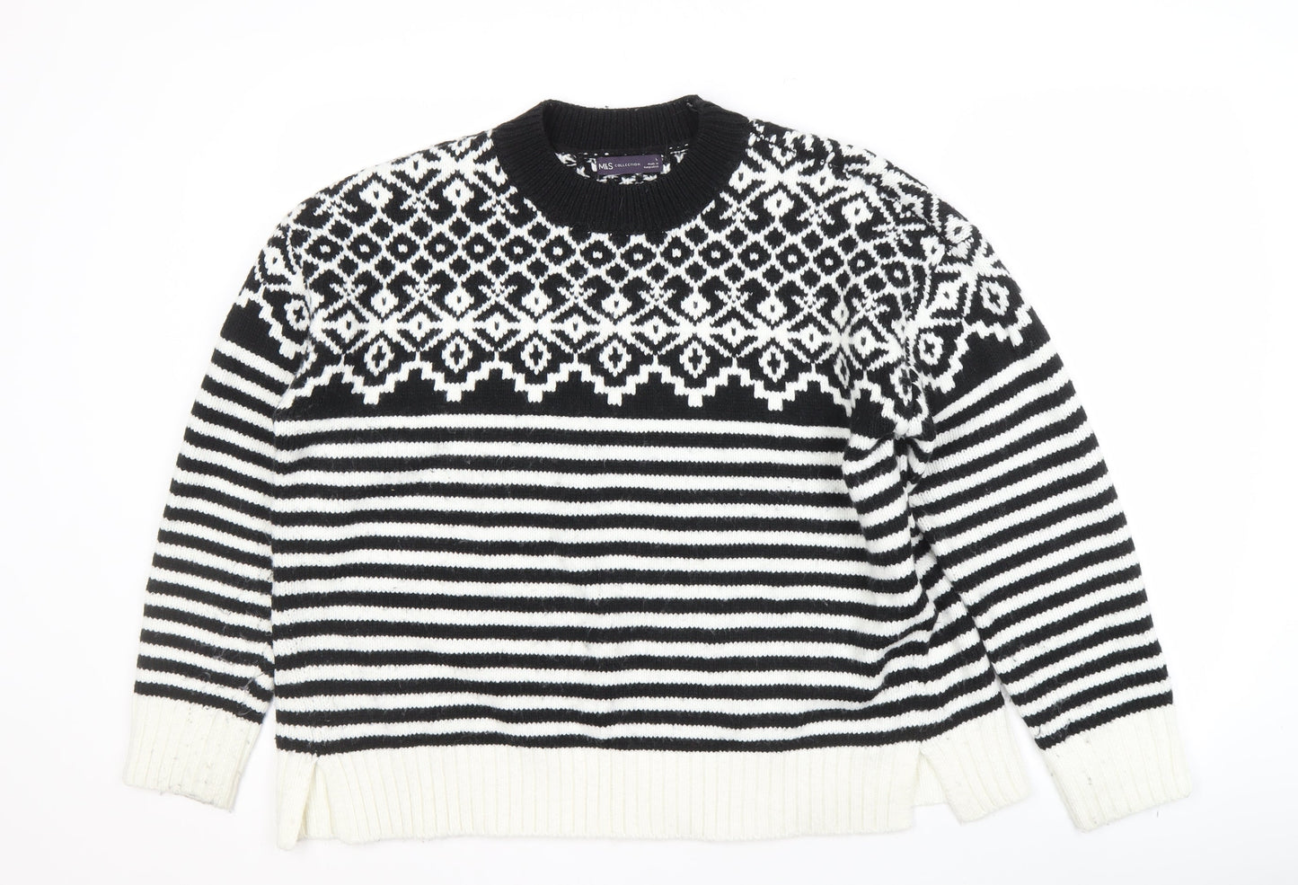 Womens UK Size L Marks and Spencer Black Pullover Jumper
