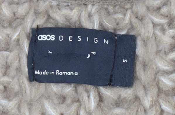 ASOS DESIGN Men's Beige Knit Sleeveless Vest S