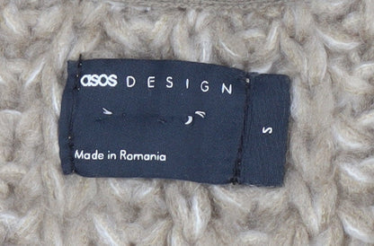 ASOS DESIGN Men's Beige Knit Sleeveless Vest S