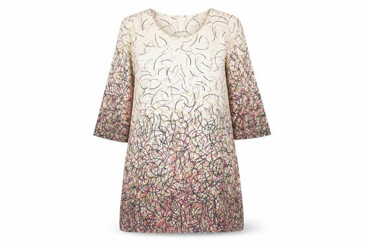 Front view of b.young Women's Multicoloured 3/4 Sleeve Dress