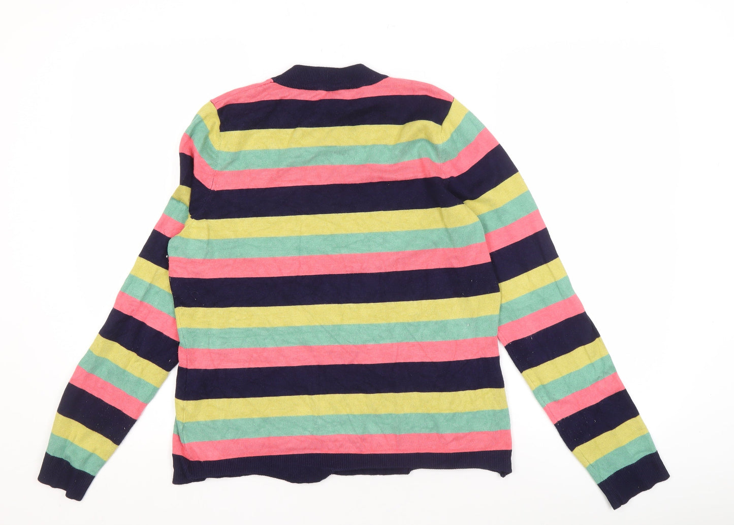 Harkel Women's Multicoloured Striped Jumper UK 14
