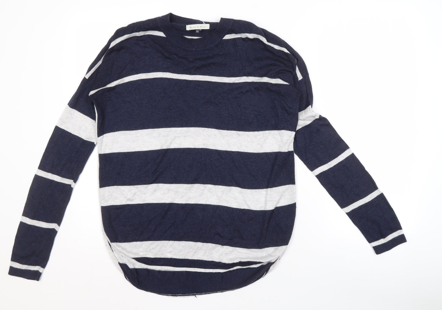 Maison de Nimes Men's XS Blue Striped Pullover Jumper