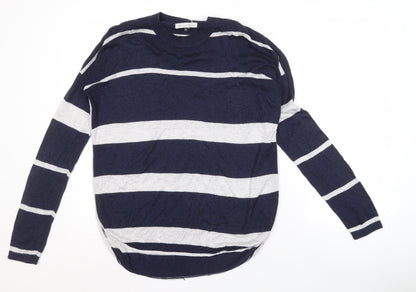 Maison de Nimes Men's XS Blue Striped Pullover Jumper