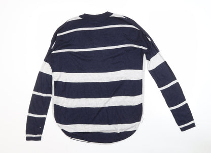 Maison de Nimes Men's XS Blue Striped Pullover Jumper