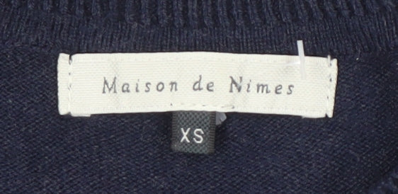 Maison de Nimes Men's XS Blue Striped Pullover Jumper