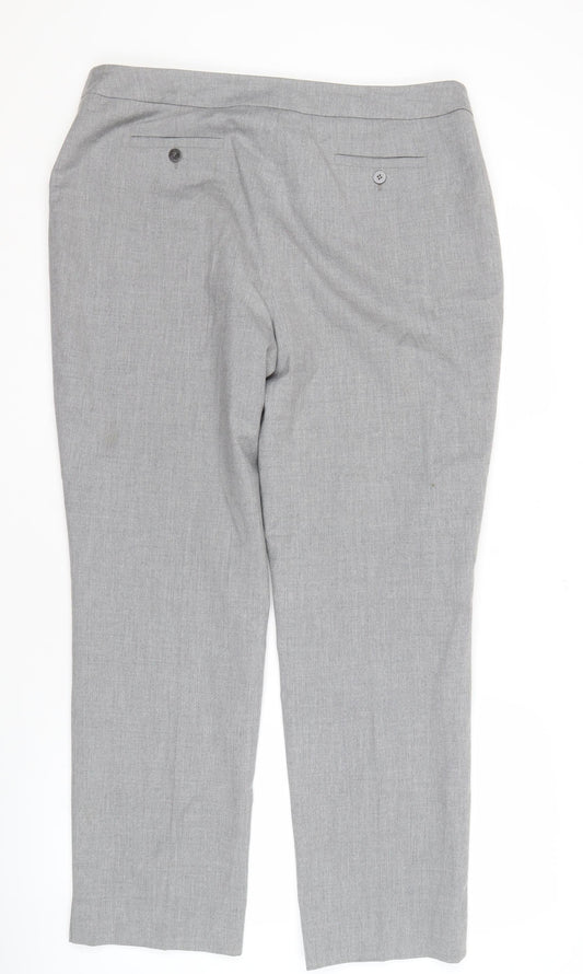 Womens UK Size 14 Viyella Classic Fit Business Casual Grey Trousers