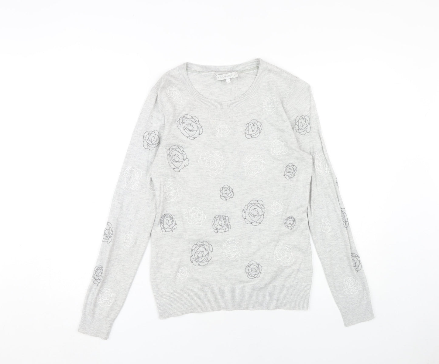 Womens UK Size 12 RJR John Rocha Grey Pullover Jumper