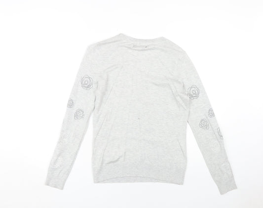 Womens UK Size 12 RJR John Rocha Grey Pullover Jumper