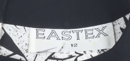Womens UK Size 12 Eastex Black Basic Blouse