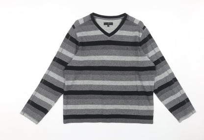 Jasper Conran Men's Grey V-Neck Pullover M