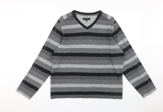 Jasper Conran Men's Grey V-Neck Pullover M