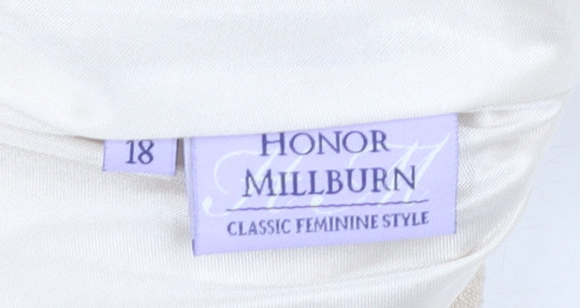 Honor Millburn Women's Beige Skirt Size 18 Polyester