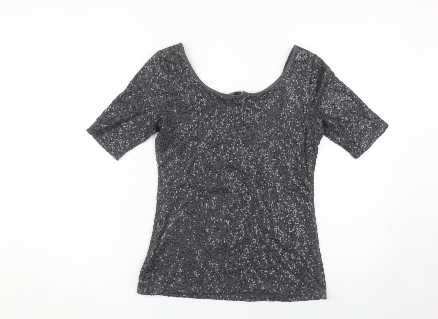 Banana Republic Women’s Grey Sequin T-Shirt XS