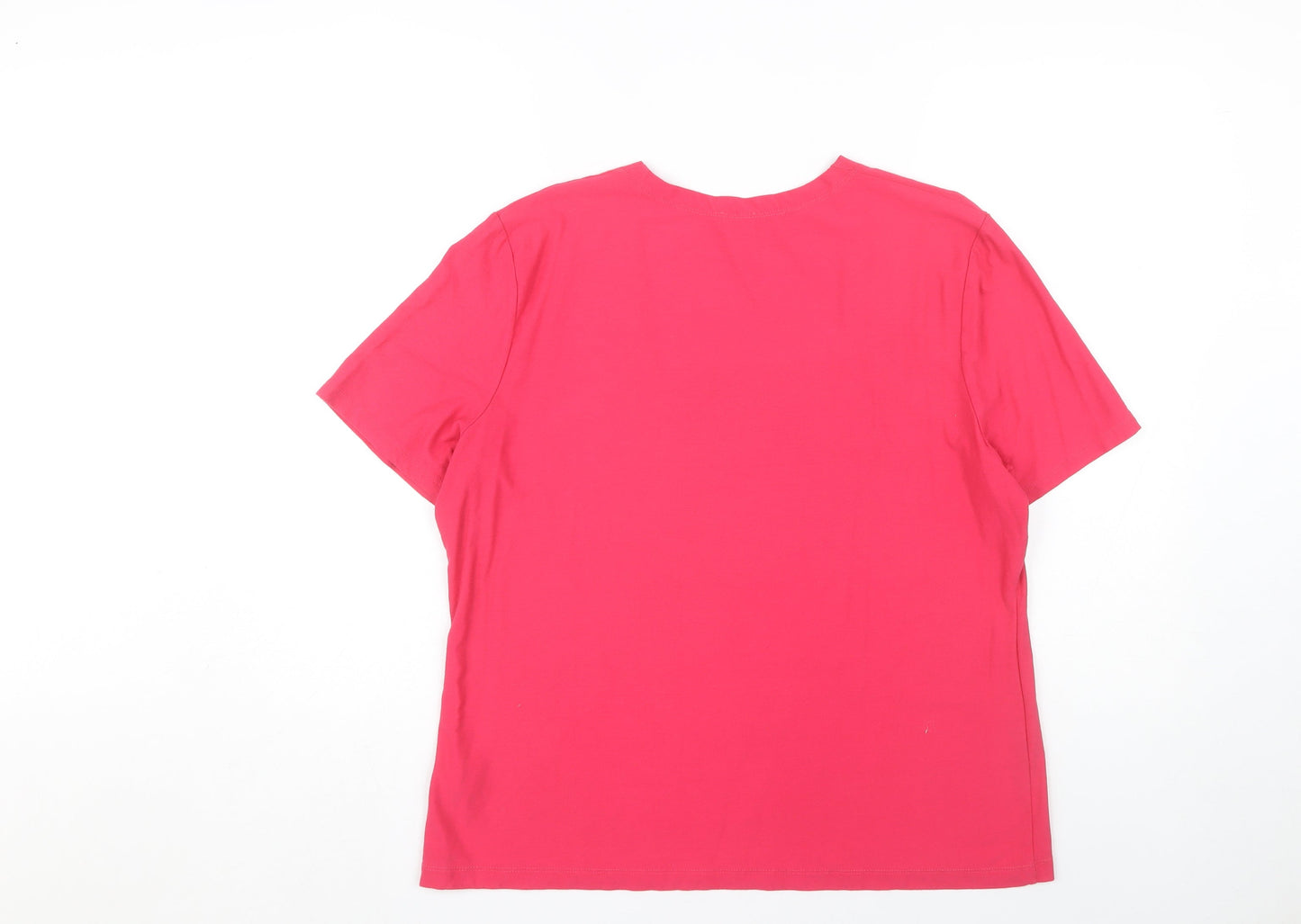 Womens UK Size XL Viyella Pink Basic T-Shirt