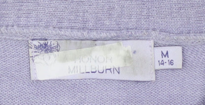 Womens UK Size M Honor Millburn Purple Pullover Jumper