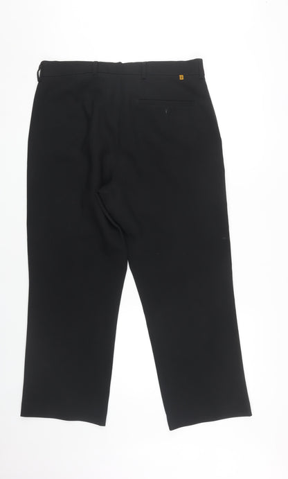Farah Men's Classic Black Dress Pants, Size 34