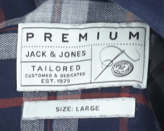 Jack & Jones Men's Large Blue Casual Long Sleeve Shirt
