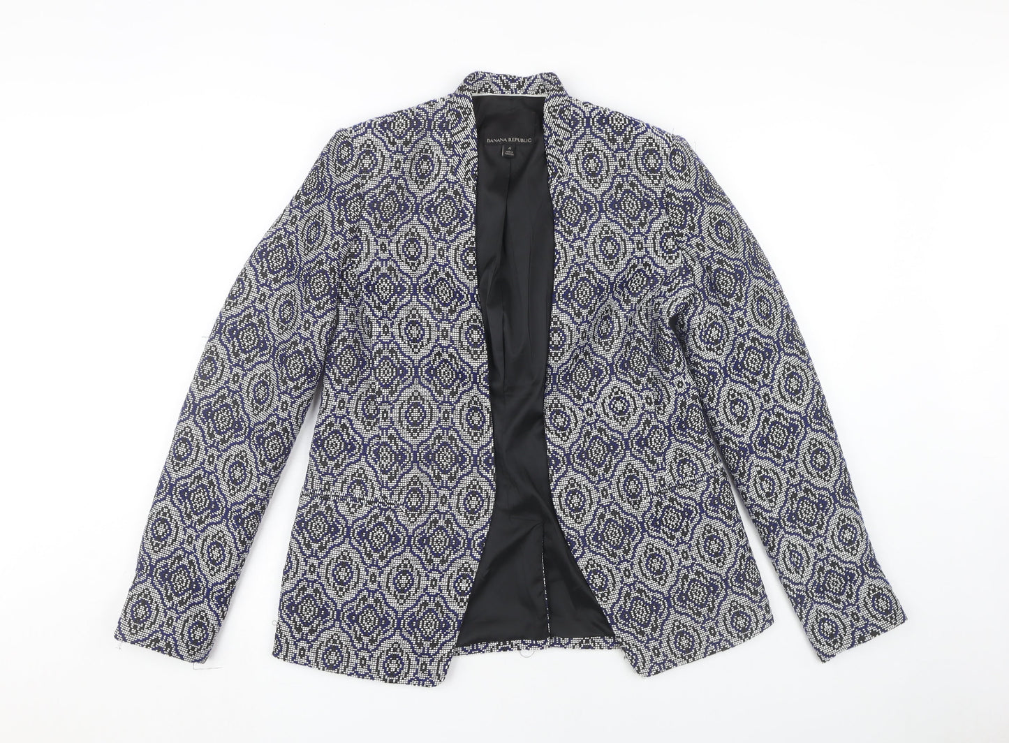 Banana Republic Women's Blue Geometric Blazer Size 6