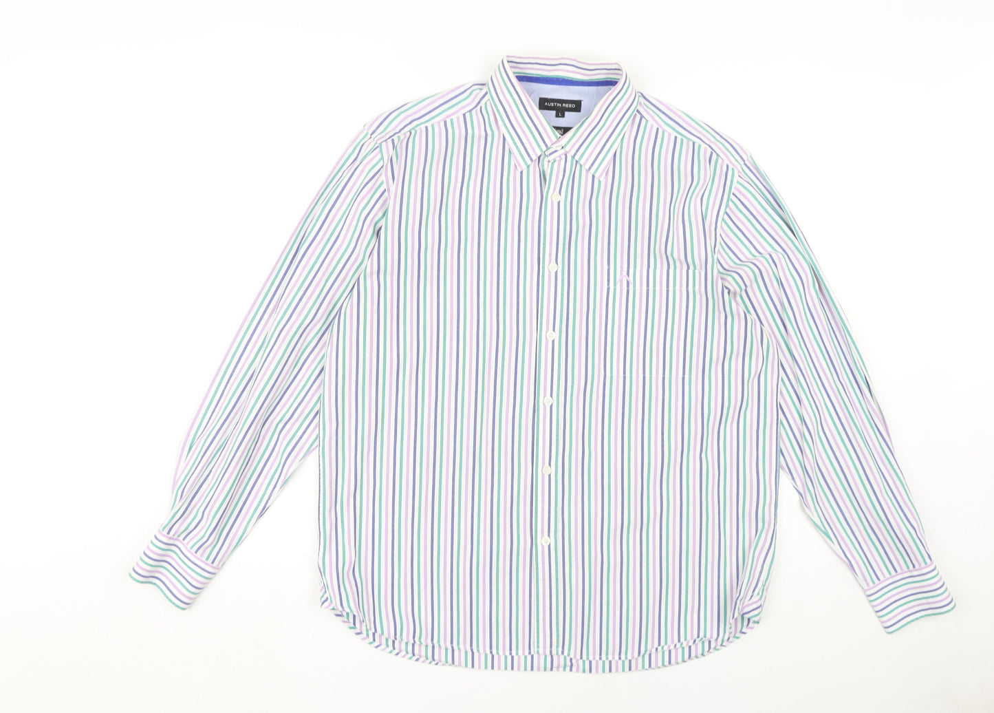 Mens UK Collar Size L Austin Reed Smart Multicoloured  Dress Shirt