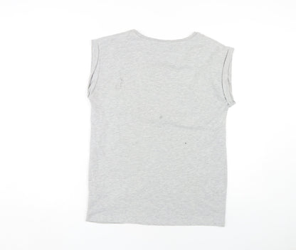 Womens UK Size 8 Game Of Thrones Grey Basic T-Shirt