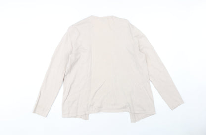 Eastex Women's Beige Open Front Cardigan Size 10