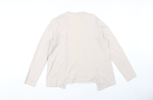 Eastex Women's Beige Open Front Cardigan Size 10