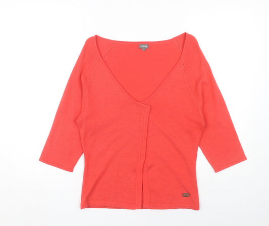 Womens UK Size M Firetrap Red Cardigan Jumper