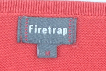 Womens UK Size M Firetrap Red Cardigan Jumper