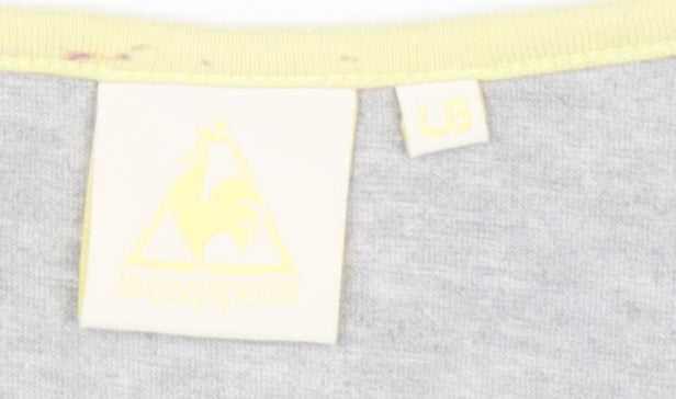 Womens UK Size L le coq sportif Grey Basic T-Shirt