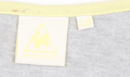 Womens UK Size L le coq sportif Grey Basic T-Shirt