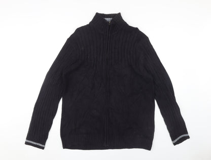 Thomas Nash Men's Black Full Zip Jumper L