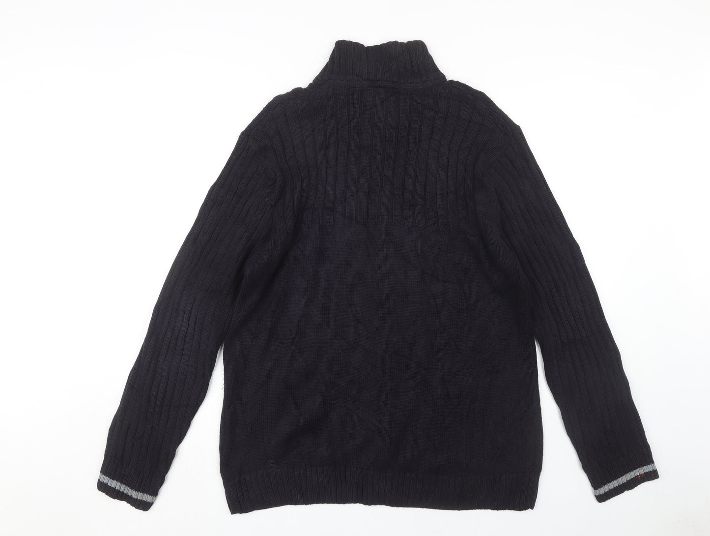 Thomas Nash Men's Black Full Zip Jumper L