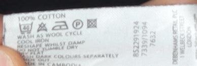 Thomas Nash Men's Black Full Zip Jumper L