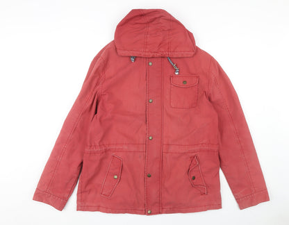 Mens UK Size L Jasper Conran Red Parka Coat