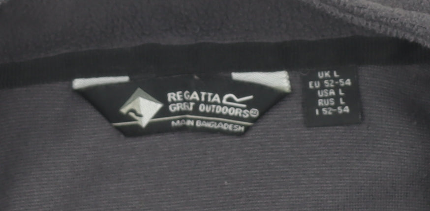 Mens UK Size L Regatta Black Henley Sweatshirt