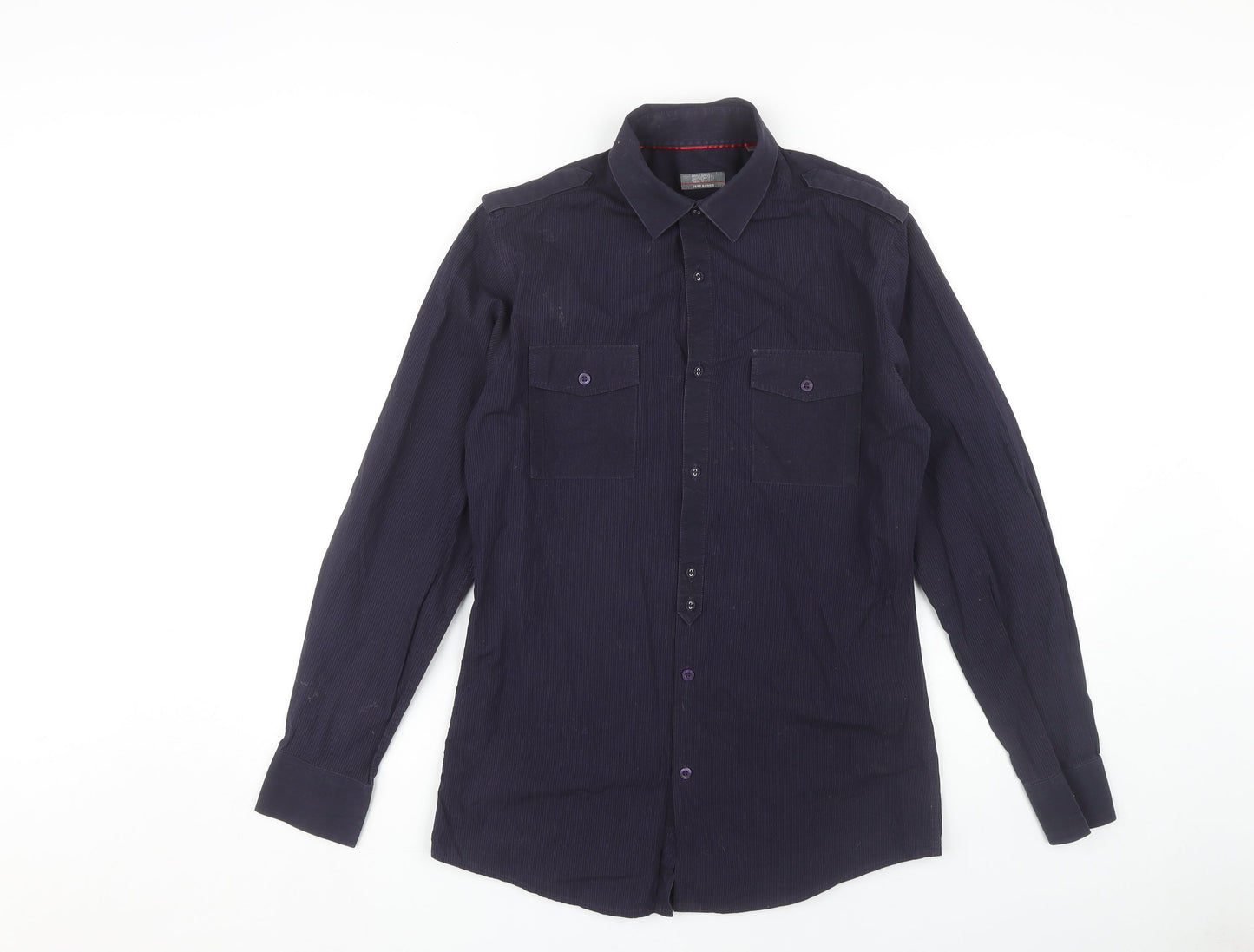 Jeff Banks Men's Black Shirt S Long Sleeve Cotton