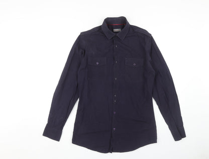 Jeff Banks Men's Black Shirt S Long Sleeve Cotton