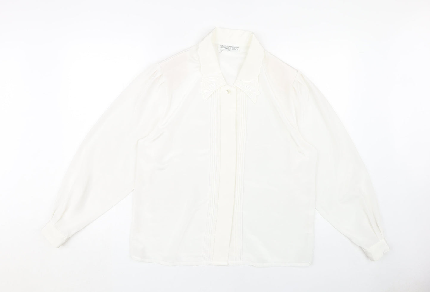 Womens UK Size 12 Eastex White Basic Blouse