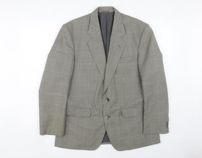 Centaur Men's Grey 40 Blazer, Check Pattern, Vintage